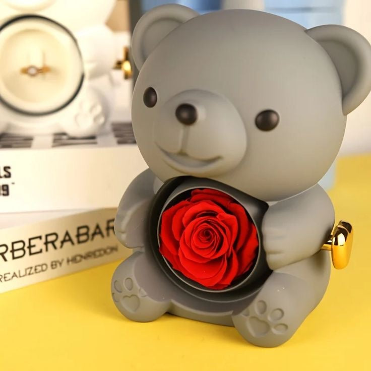 Rotating Rose Teddy Box π