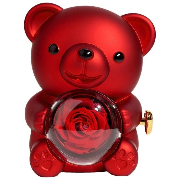 Rotating Rose Teddy Box π