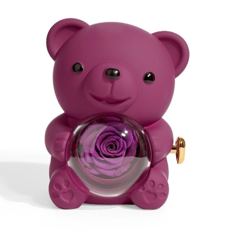 Rotating Rose Teddy Box π