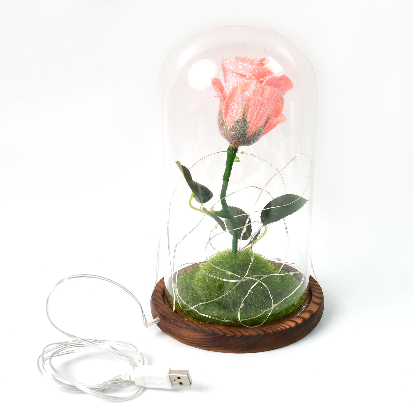Glass Flower With Led Light