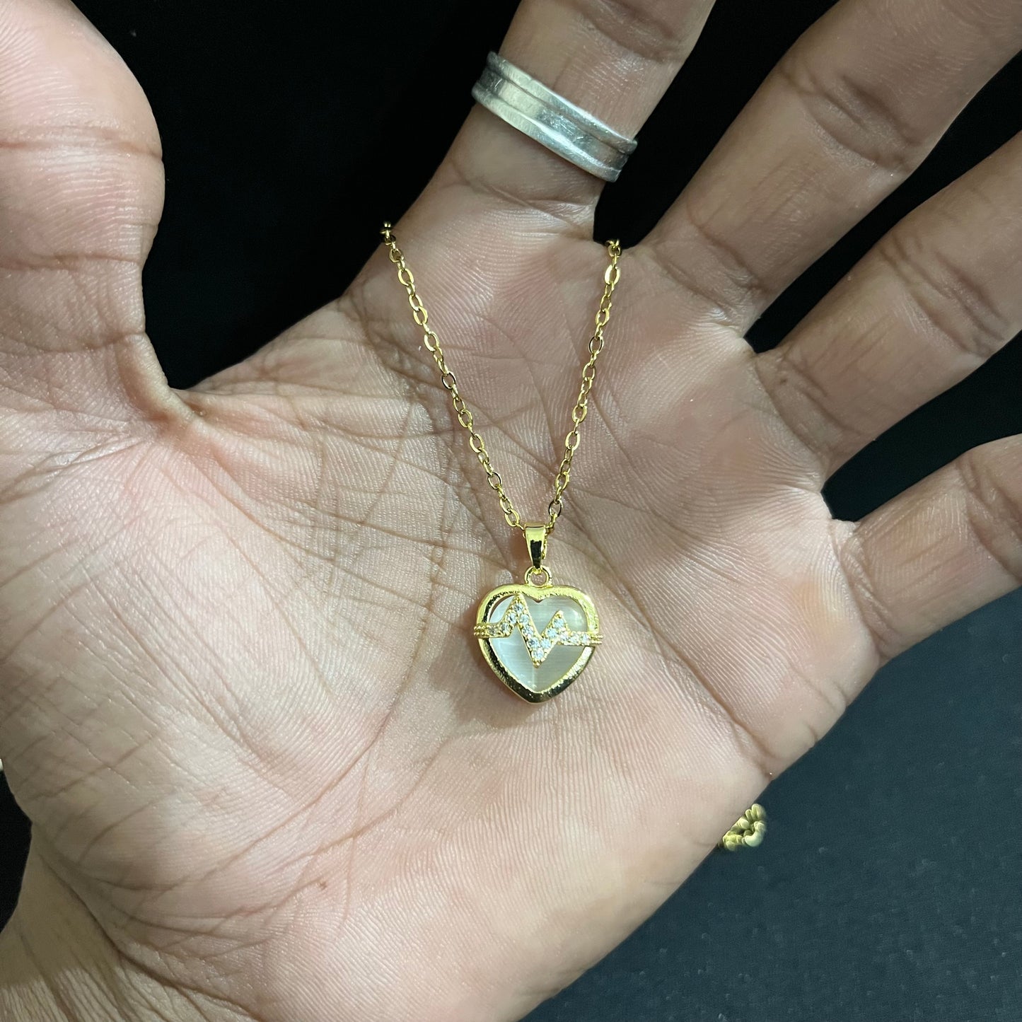 Heart wave Resin Pendant |