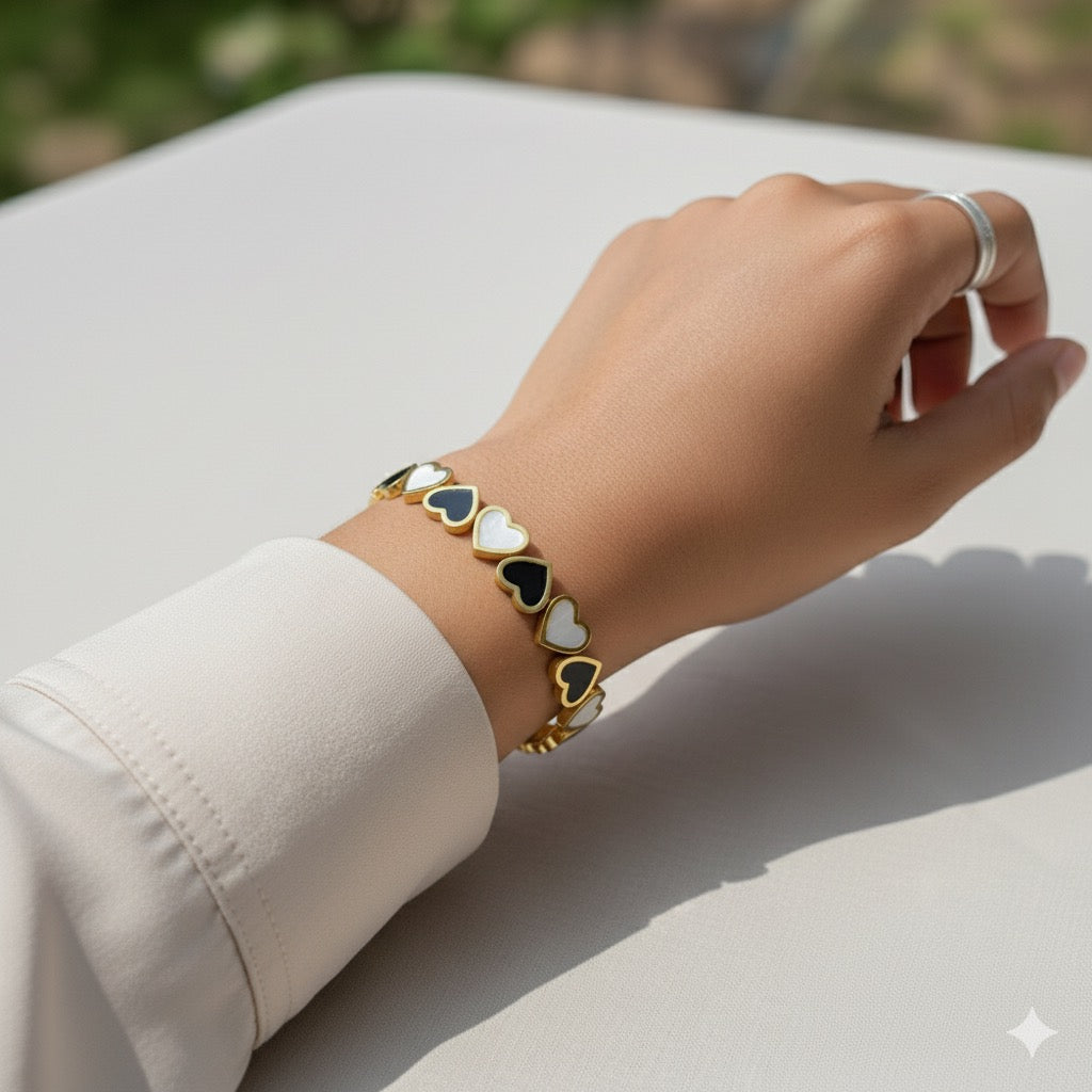 Resin Heart Kada Bracelet |