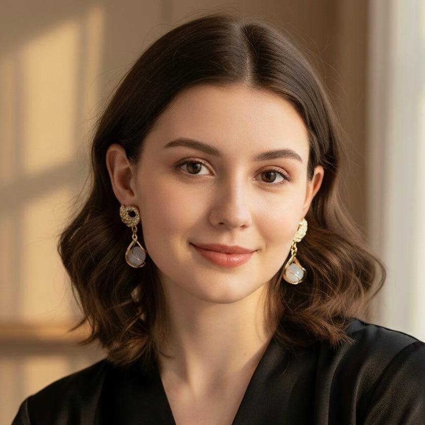 Blink Swan Korean Earrings |