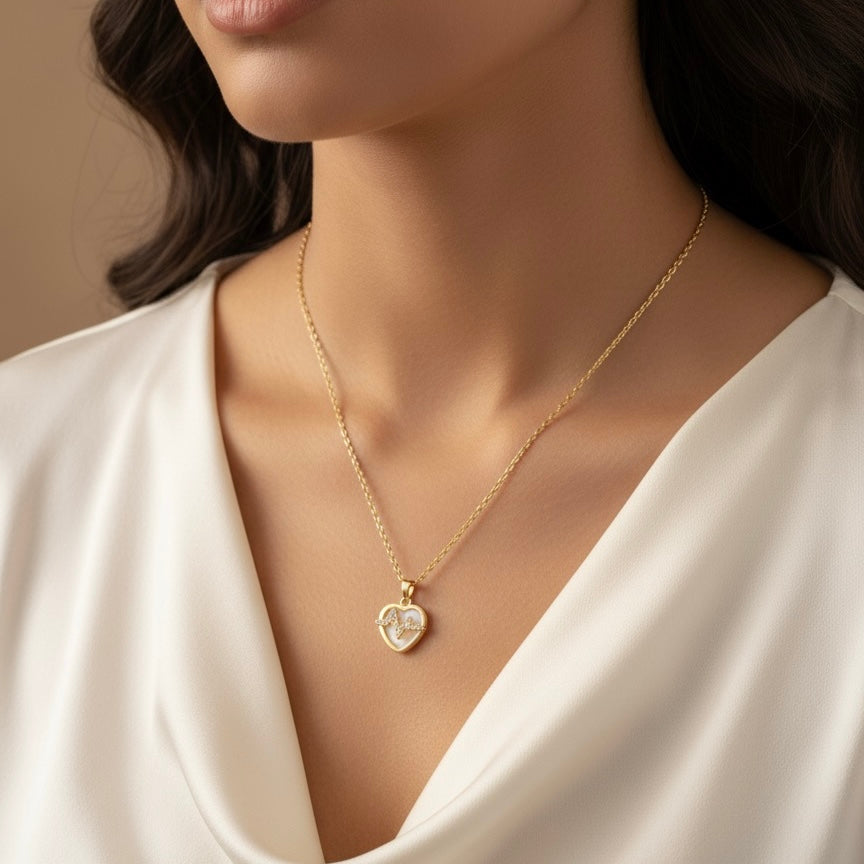 Heart wave Resin Pendant |