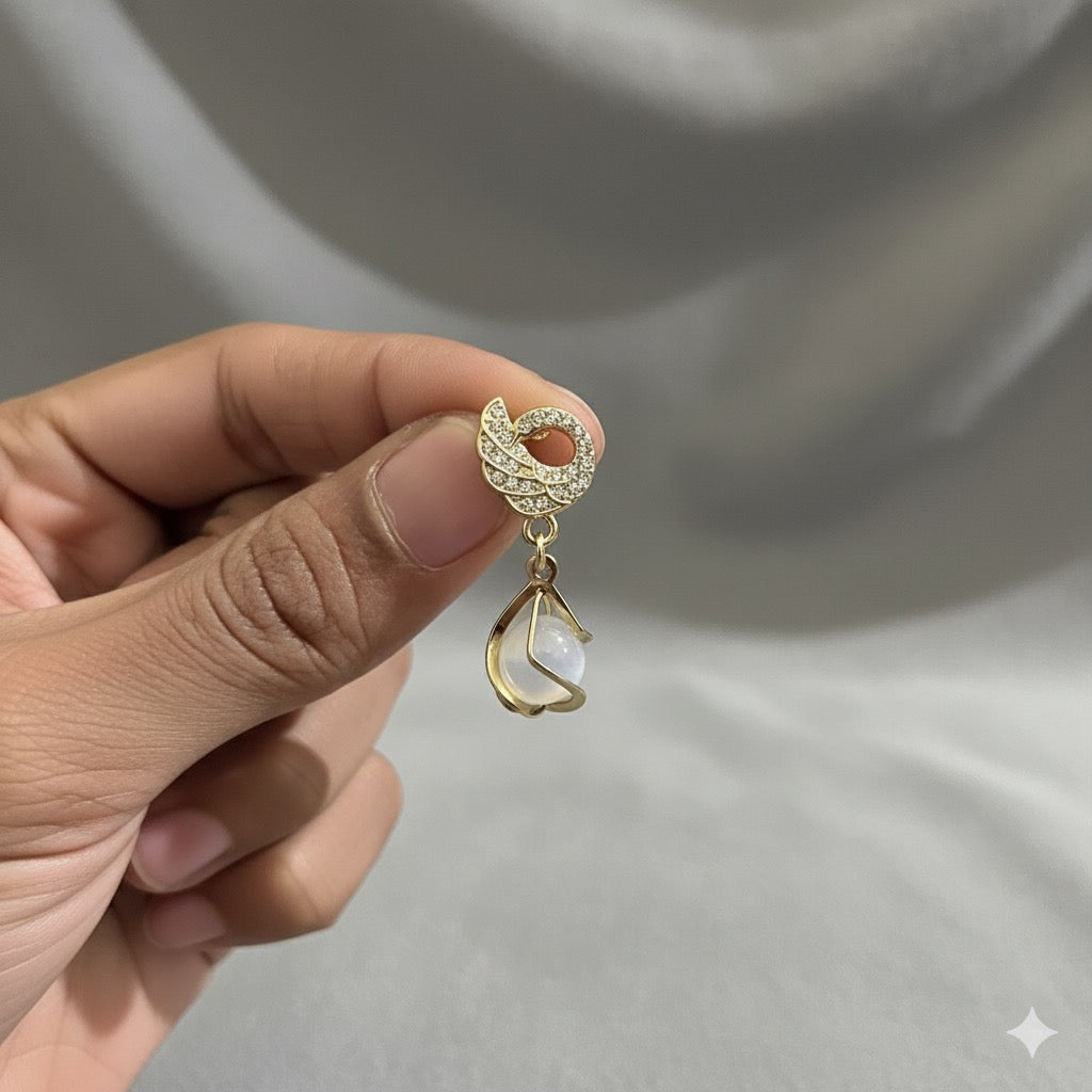 Blink Swan Korean Earrings |