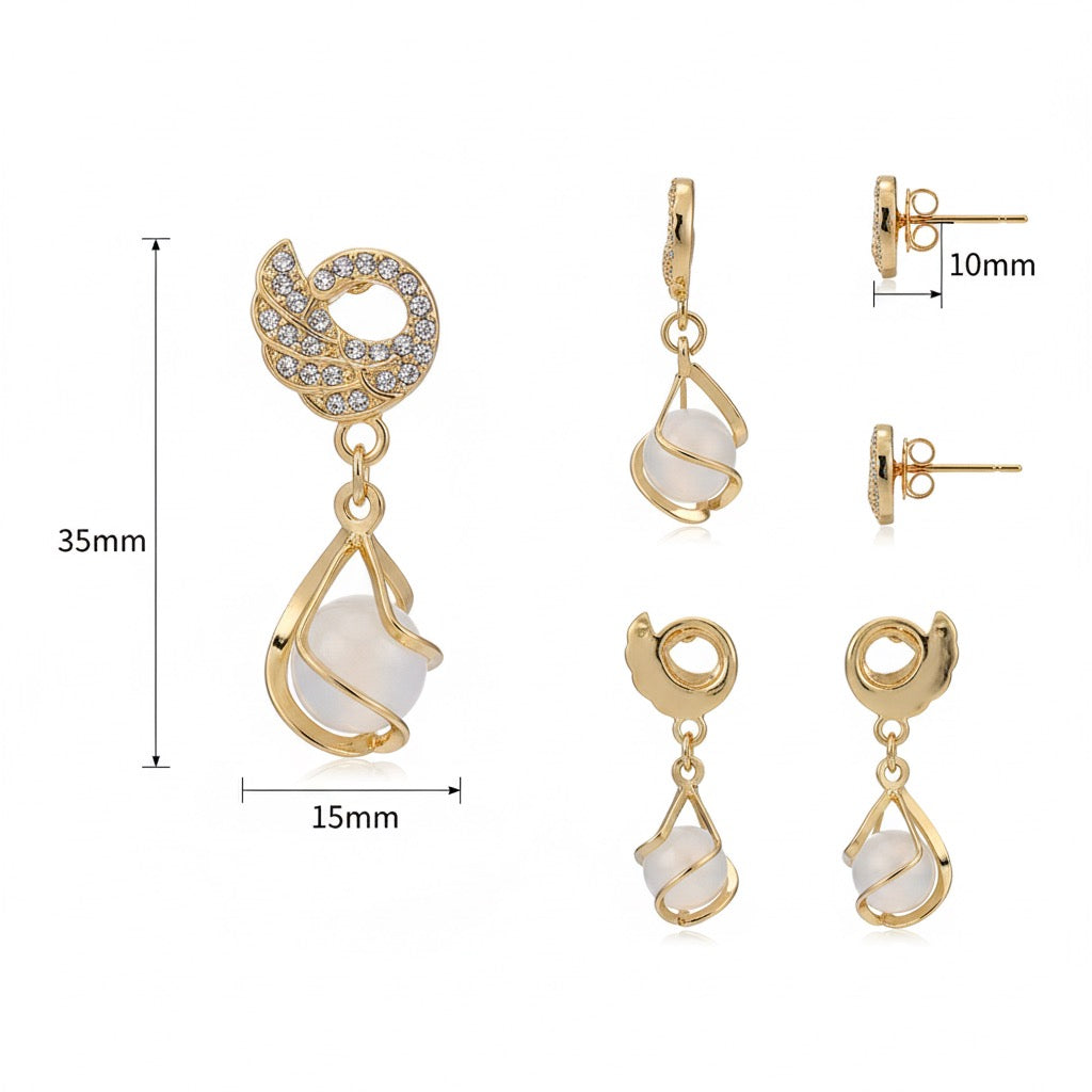 Blink Swan Korean Earrings |