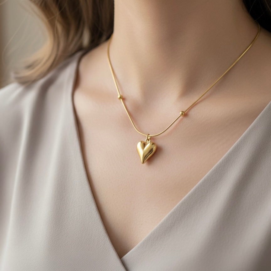 Anti tarnished ❤️Heart Chain .