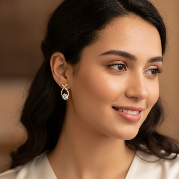 Diamond Cut Korean Earrings |