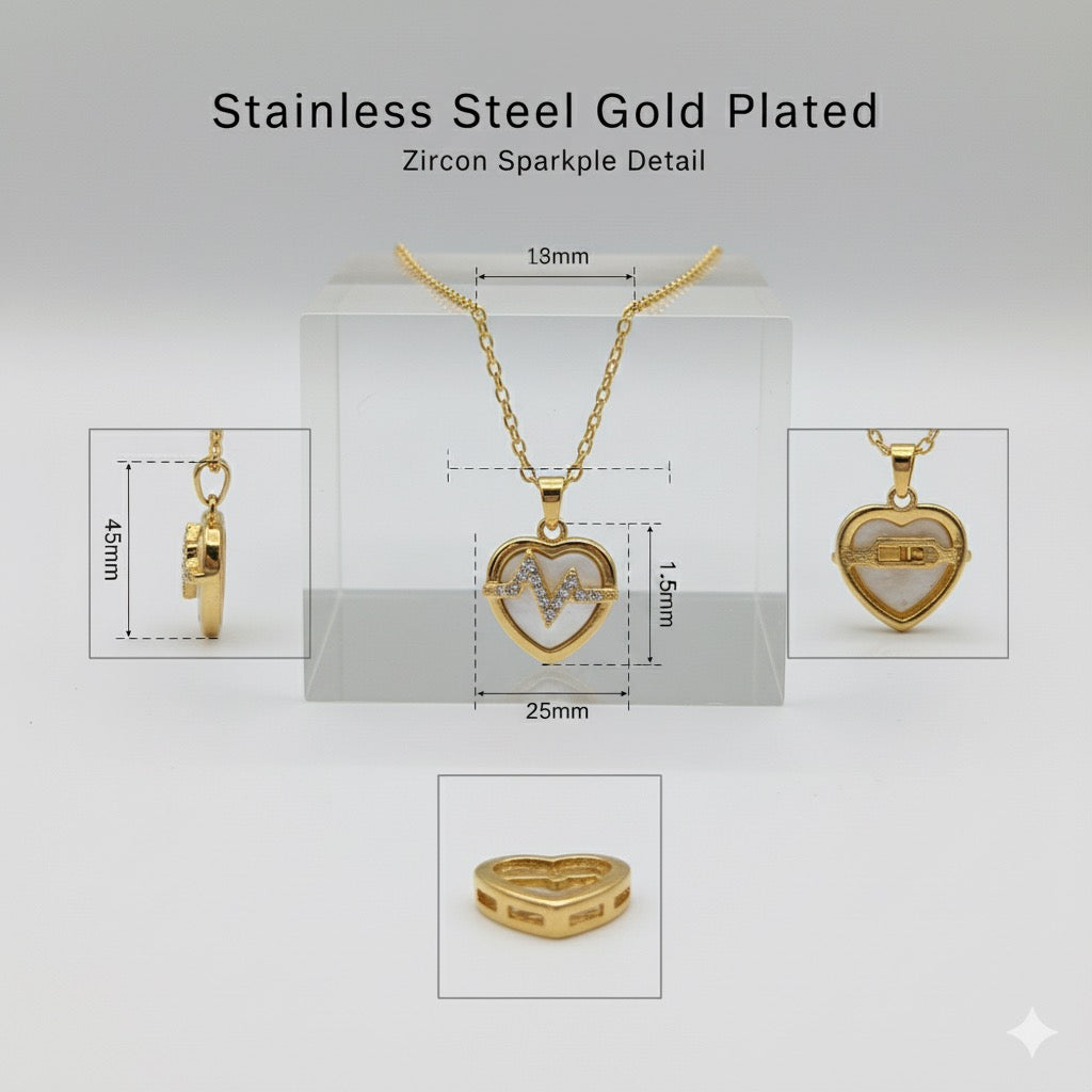 Heart wave Resin Pendant |