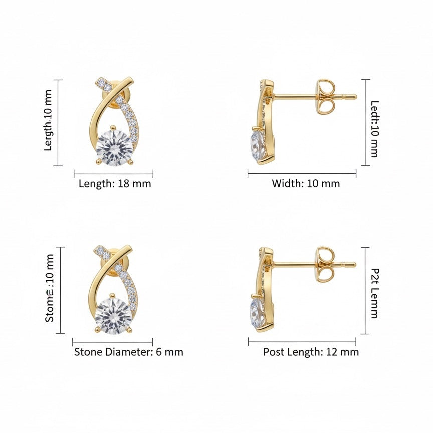 Diamond Cut Korean Earrings |