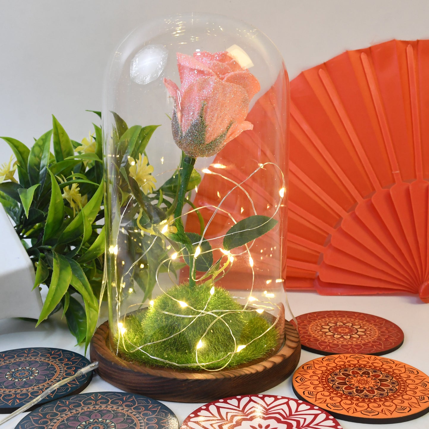 Glass Flower With Led Light