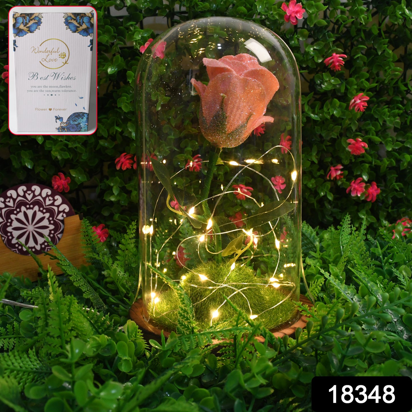 Glass Flower With Led Light