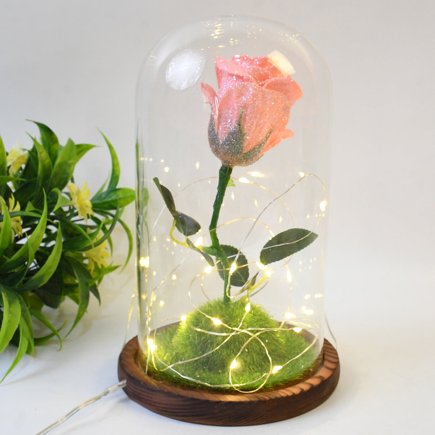 Glass Flower With Led Light