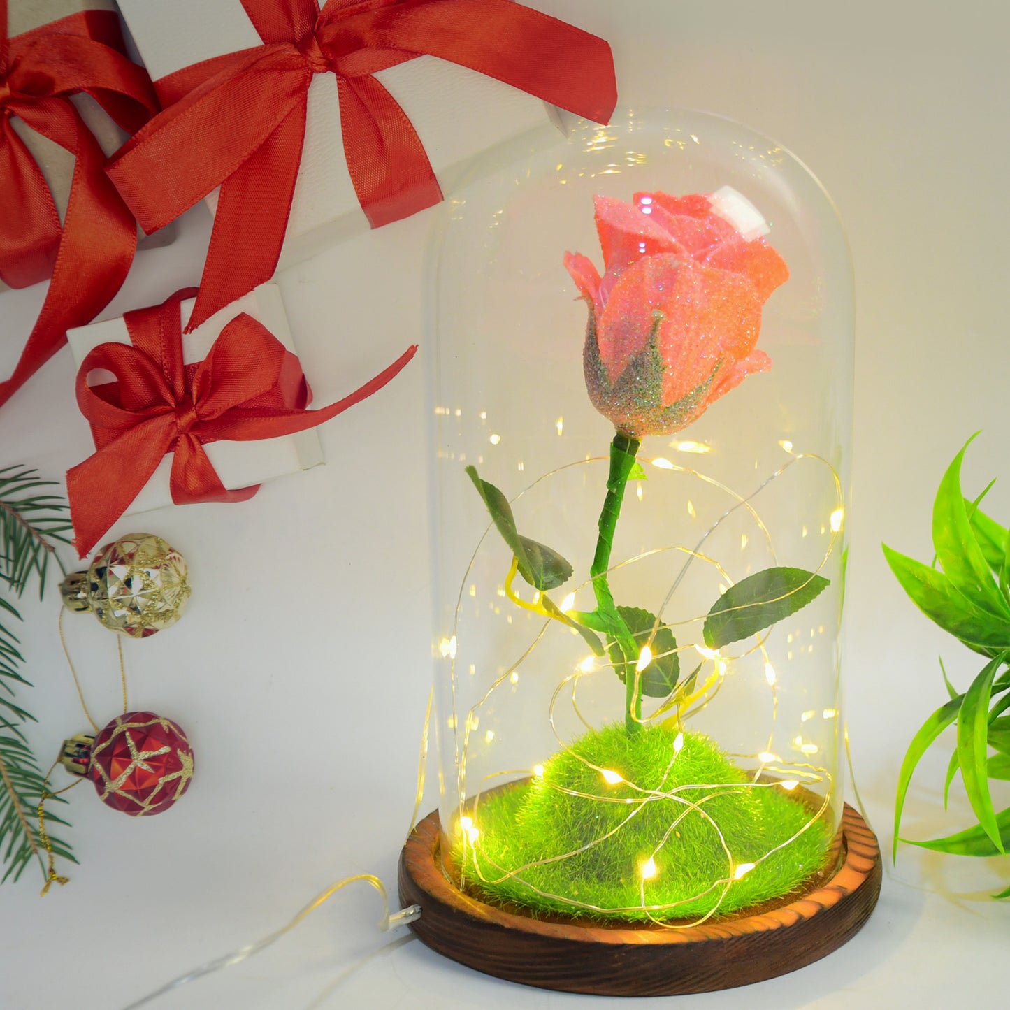 Glass Flower With Led Light